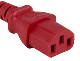 Red Color 18AWG IEC-60320-C14 to IEC-60320-C13 Universal Jumper Power Cord AllCables4U