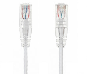White Color Slim Cat6 UTP Snagless Network Patch Cable AllCables4U