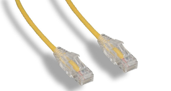 Yellow Color Slim Cat6 UTP Snagless Network Patch Cable AllCables4U