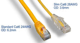 Yellow Color Slim Cat6 UTP Snagless Network Patch Cable AllCables4U