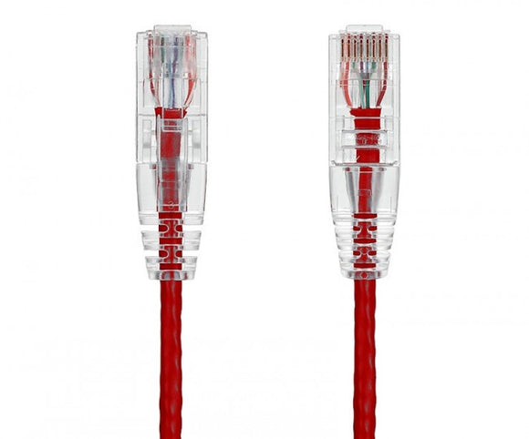 Red Color Slim Cat6 UTP Snagless Network Patch Cable AllCables4U