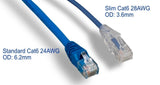 Blue Color Slim Cat6 UTP Snagless Network Patch Cable AllCables4U